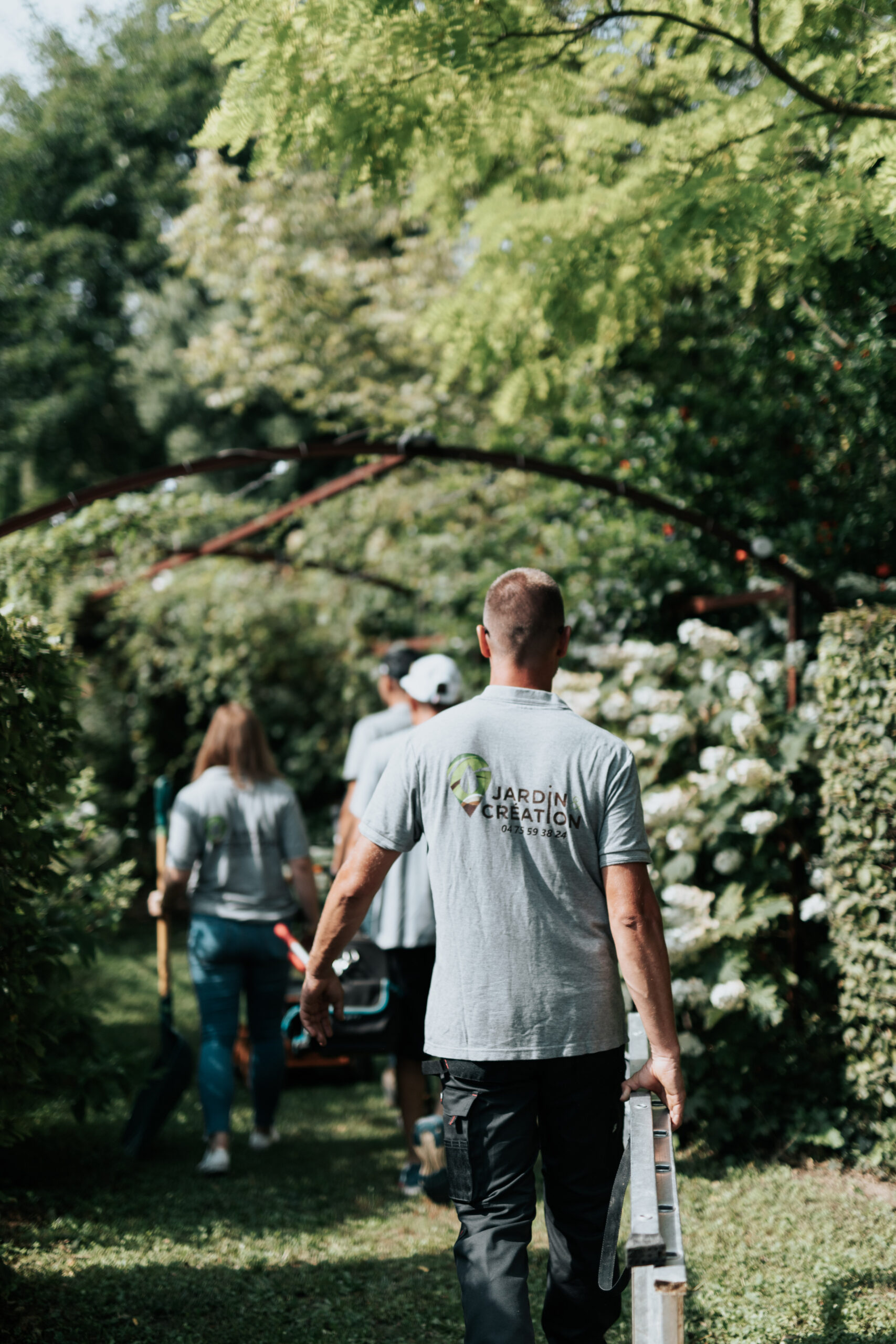 L’équipe Jardin & Création sur le terrain